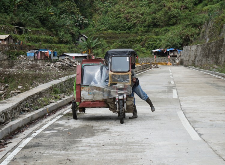 Trycicle pour rejoindre jonction Batad - Philippines