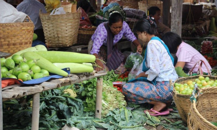 Marché itinérant - Lac Inle - Birmanie