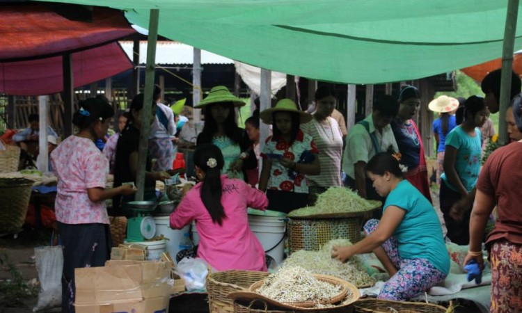 Marché itinérant - Lac Inle - Birmanie