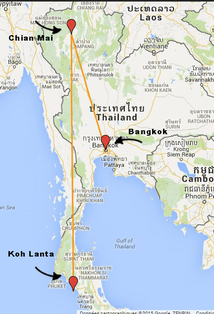 Carte thailande